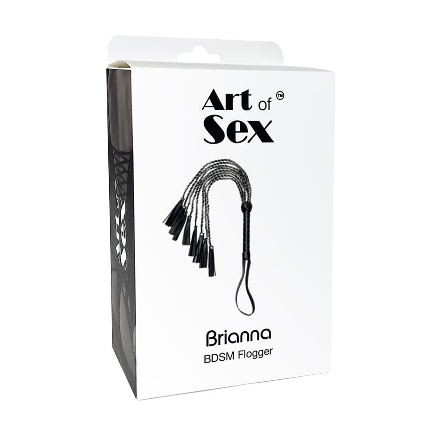 Ажурний батіг з екошкіри Art of Sex - Brianna, колір чорний