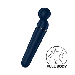 Вібромасажер Satisfyer Planet Wand-er Blue/Rosegold, дуже потужний, бездротовий