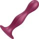 Дилдо Satisfyer Double Ball-R Red, унісекс, рухомі кульки всередині, на присосці