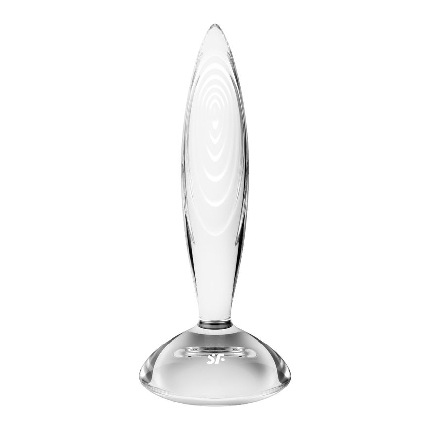 Скляна анальна пробка Satisfyer Sparkling Crystal, дуже міцна, термостійка