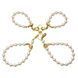Перлинний нашийник з повідцем та наручниками LOCKINK Pearl Bondage & Restraint Set