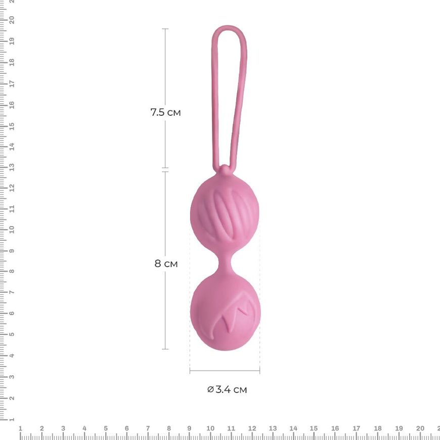 Вагінальні кульки Adrien Lastic Geisha Lastic Balls Mini Pink (S), діаметр 3,4 см, вага 85 гр