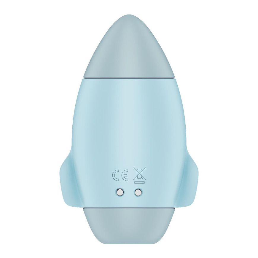 Вакуумний стимулятор з вібрацією Satisfyer Mission Control Blue, 2 незалежні мотори