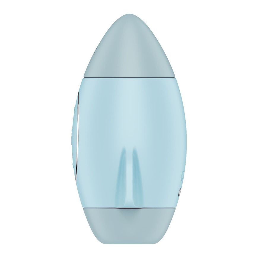 Вакуумний стимулятор з вібрацією Satisfyer Mission Control Blue, 2 незалежні мотори