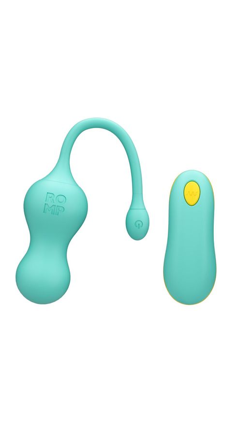 Віброяйце для точки G з пультом керування Romp Cello Light Teal, водонепроникне