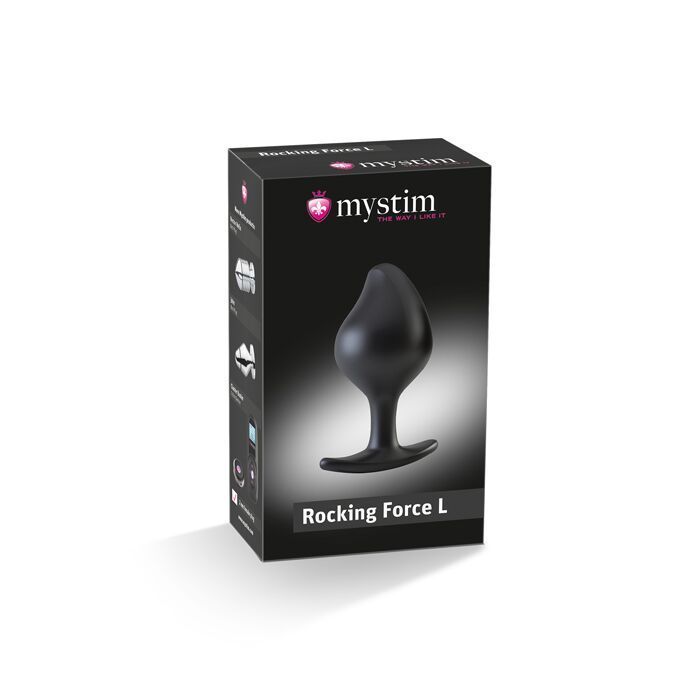 Силіконова анальна пробка Mystim Rocking Force L для електростимулятора, діаметр 4,7 см