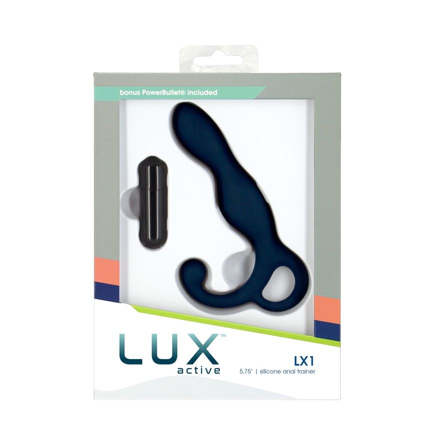 Масажер простати Lux Active LX1 Anal Trainer 5.75″, Dark Blue, віброкуля в комплекті, Синий