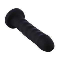 Силіконовий фалоімітатор для секс-машин Hismith 7.1&Prime; Anal Dildo Black, система KlicLok