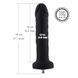 Силіконовий фалоімітатор для секс-машин Hismith 7.1&Prime; Anal Dildo Black, система KlicLok