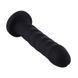Силіконовий фалоімітатор для секс-машин Hismith 7.1&Prime; Anal Dildo Black, система KlicLok
