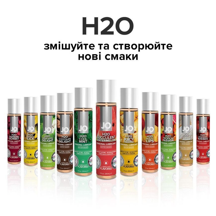 Змазка на водній основі System JO H2O &mdash; Watermelon (60 мл) без цукру, рослинний гліцерин