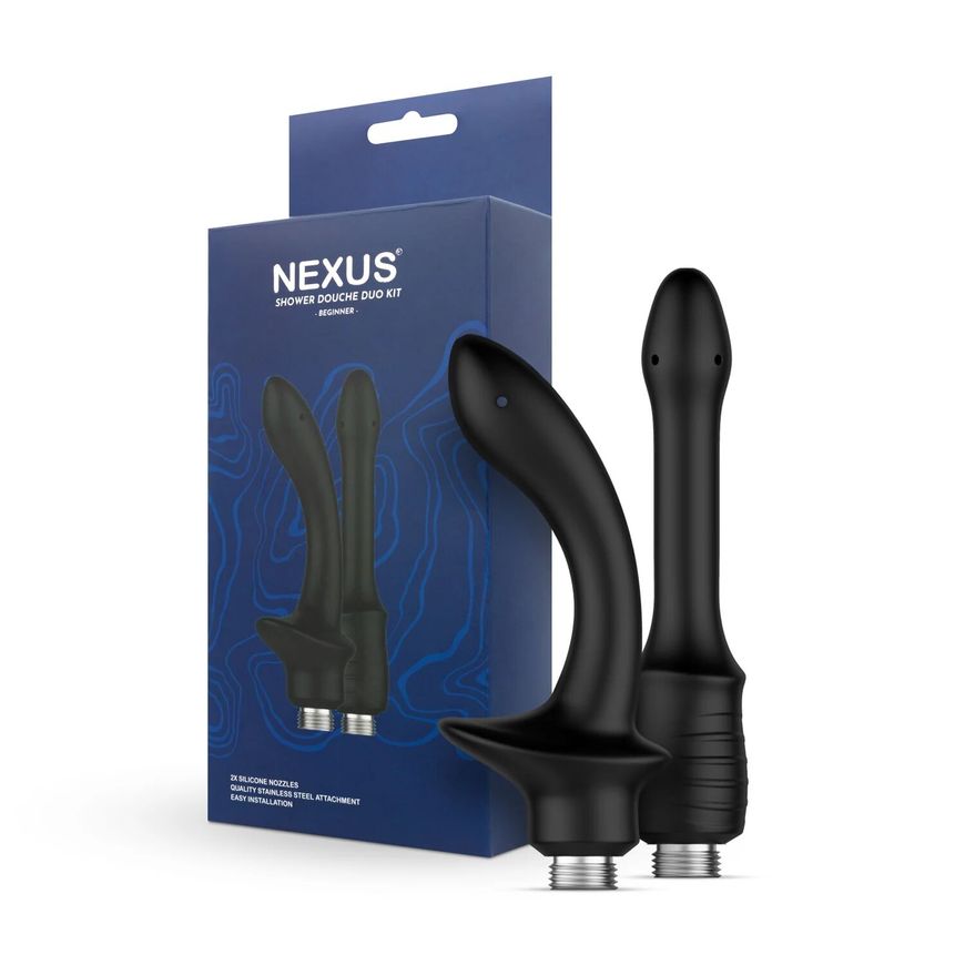 Набор насадок для анального душа Nexus BEGINNER Shower Douche Duo Kit - Black