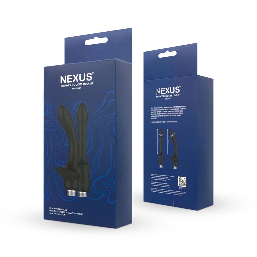 Набор насадок для анального душа Nexus BEGINNER Shower Douche Duo Kit - Black