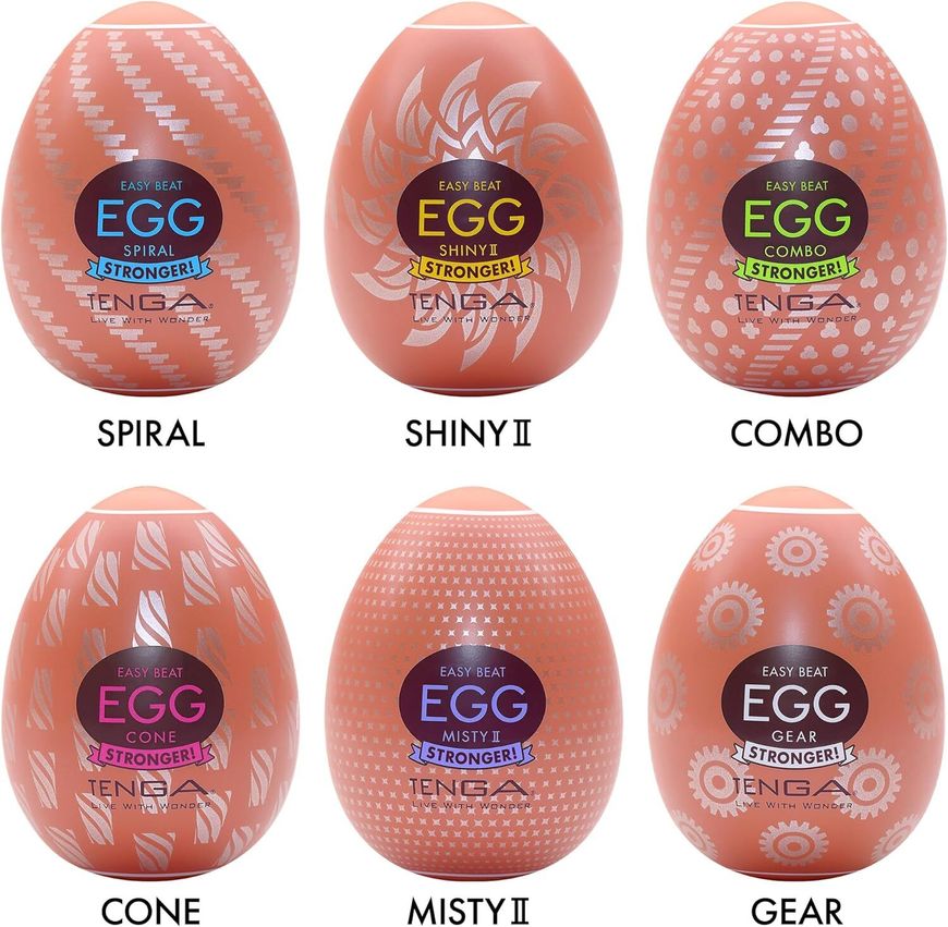 Набір мастурбаторів-яєць Tenga Egg Hard Boilded II Pack (6 яєць)