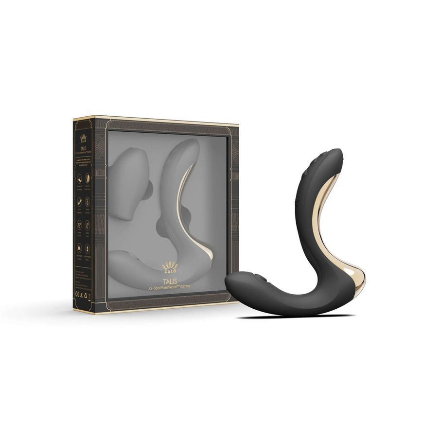Вібратор-пульсатор з вакуумною насадкою Zalo &ndash; Talis G-Spot PulseWave Vibrator Obsidian Black