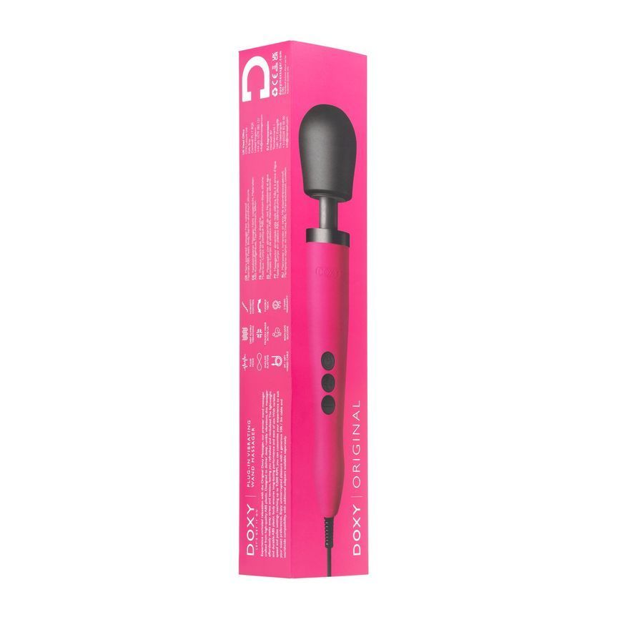 Вібромасажер DOXY Original Pink, дуже потужний, живлення 220В
