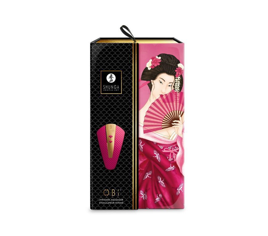 Кліторальний вібратор Shunga Obi Raspberry, Малиновий