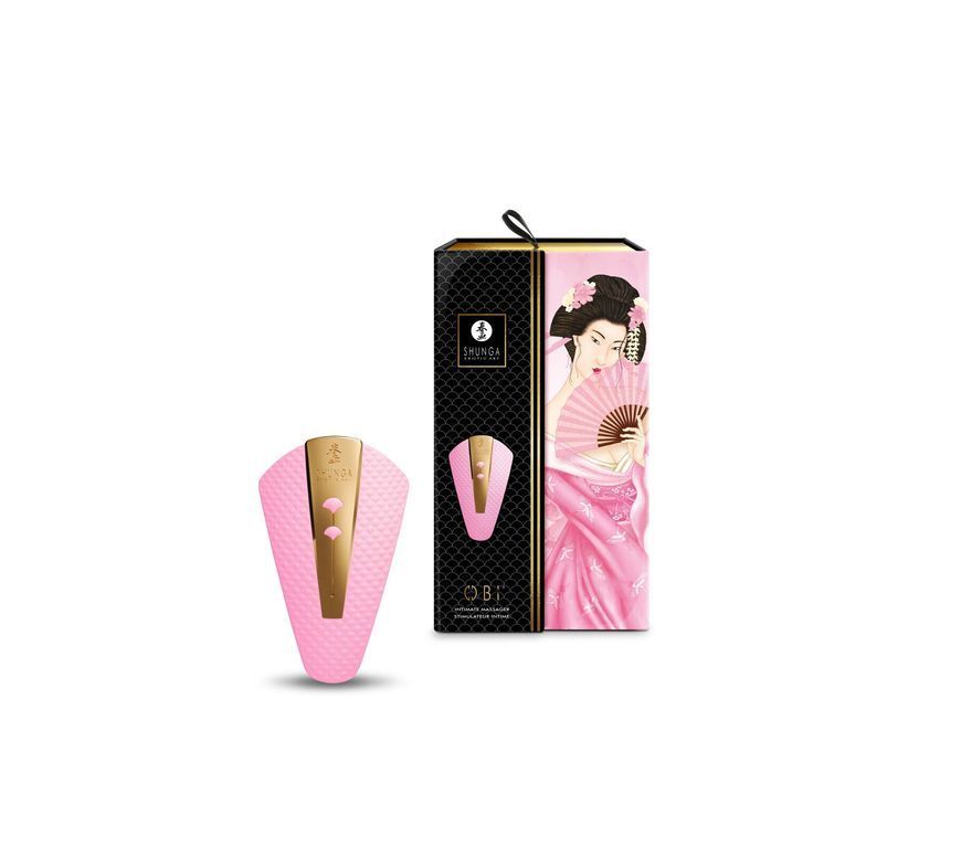 Кліторальний вібратор Shunga Obi Light Pink, Рожевий
