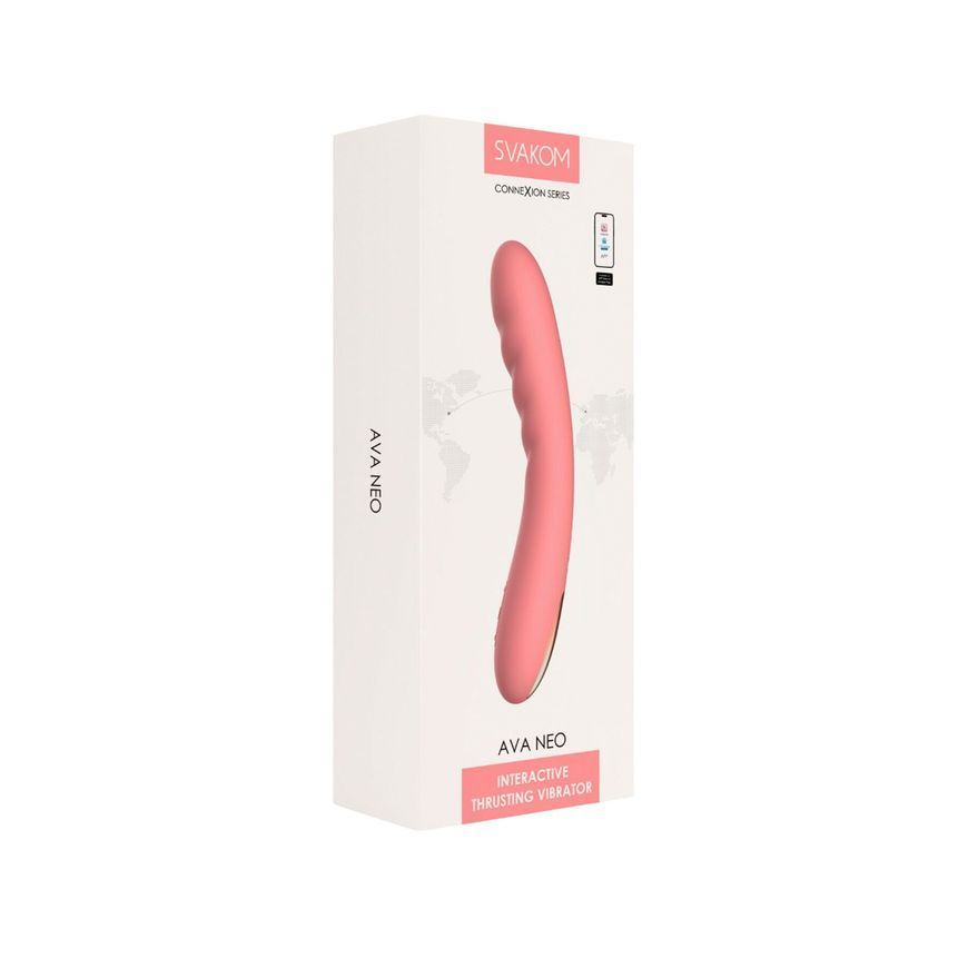 Смарт-вібратор з пульсацією Svakom Ava Neo Peach Pink, 15 режимів роботи, водонепроникний