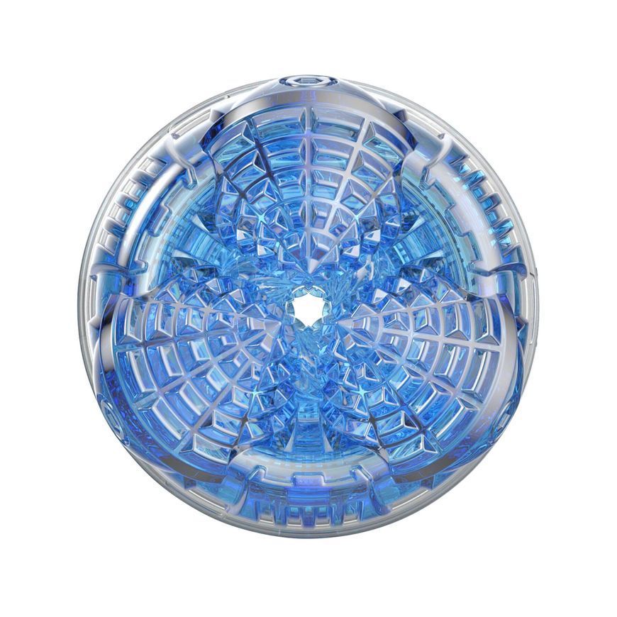 Мастурбатор Fleshlight Turbo Core Blue Ice, оральний секс (глибоке горло), Прозорий