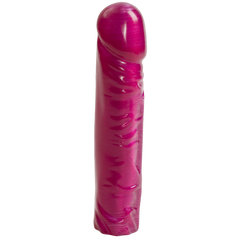 Фалоімітатор Doc Johnson Radiant Gems 8 Inch Fuchsia, діаметр 4,3 см, антибактеріальний ПВХ