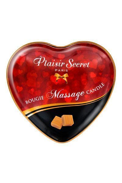 Масажна свічка серце Plaisirs Secrets Caramel (35 мл)