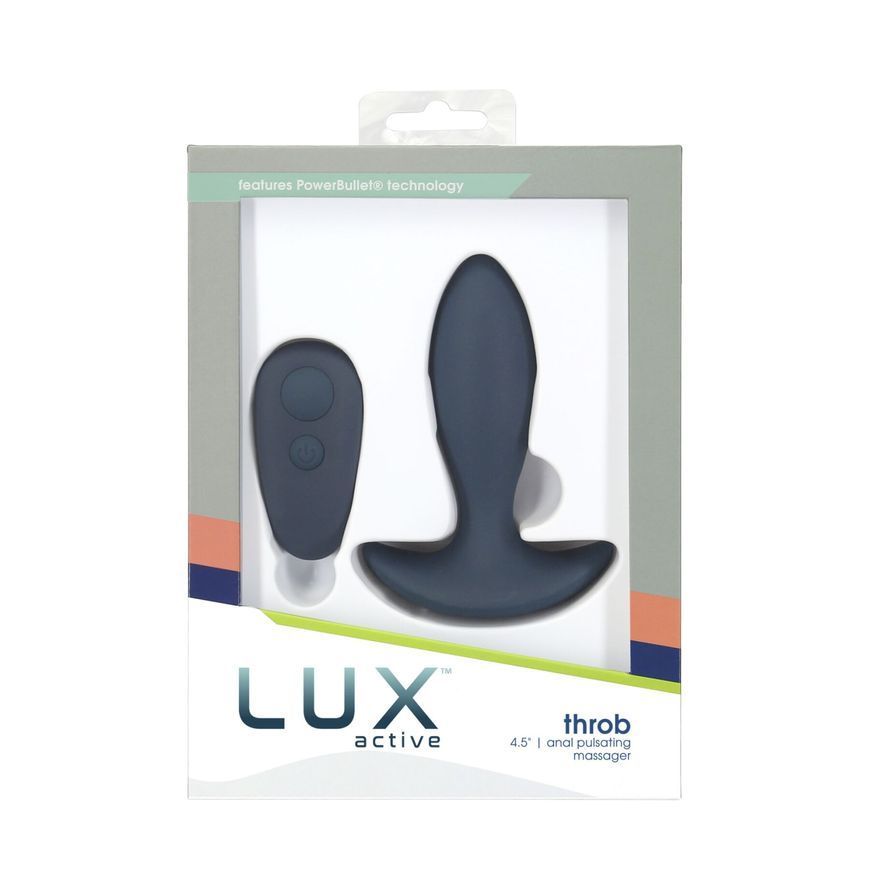 Анальна пробка з пульсацією Lux Active &ndash; Throb &ndash; 4.5" Anal Pulsating Massager, пульт ДК