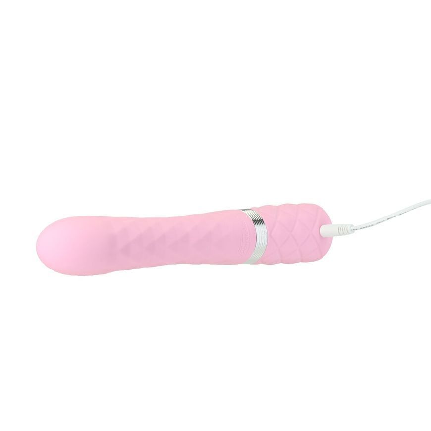 Розкішний кролик з ротацією та вібрацією Pillow Talk Lively Pink, кристал Сваровскі, Рожевий