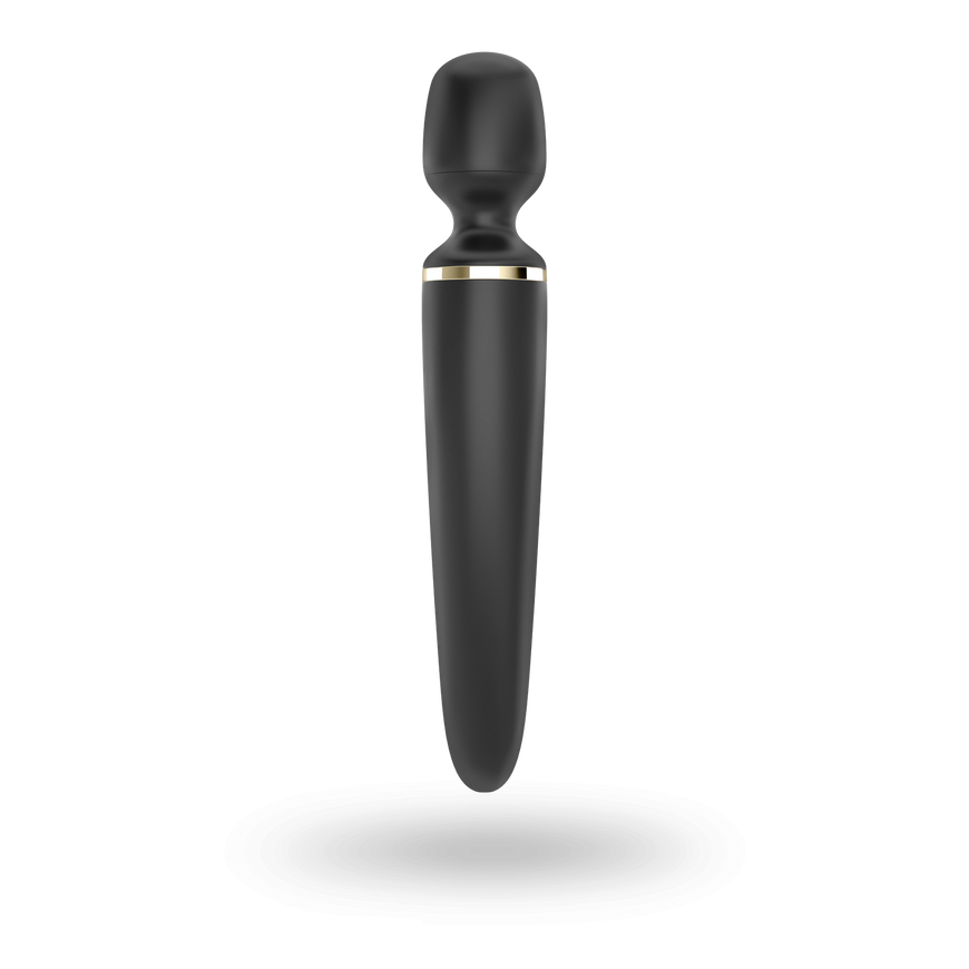 Вибромассажер Satisfyer Wand-er Woman (Black/Gold), водонепроницаемый, мощный, размер XXL