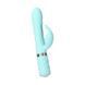 Розкішний кролик з ротацією та вібрацією Pillow Talk Lively Teal, кристал Сваровскі, Бірюзовий