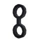 Наручники з силікону Doc Johnson The Cuffs Small - Black, добре тягнуться, для рук і для ніг