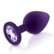 Набор анальных пробок с кристаллом Rianne S: Booty Plug Set Purple, диаметр 2,7см, 3,5см, 4,1см