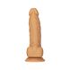 Фалоімітатор ADDICTION Dual Density Silicone Dildo Caramel 8″, присоска, діаметр 4,3 см, віброкуля в