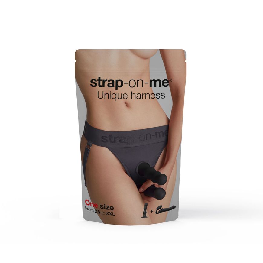 Трусики для страпона Strap-On-Me HARNAIS LINGERIE UNIQUE - One Size - GREY