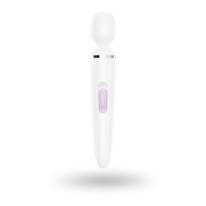 Вибромассажер Satisfyer Wand-er Woman (White/Chrome), водонепроницаемый, мощный, размер XXL