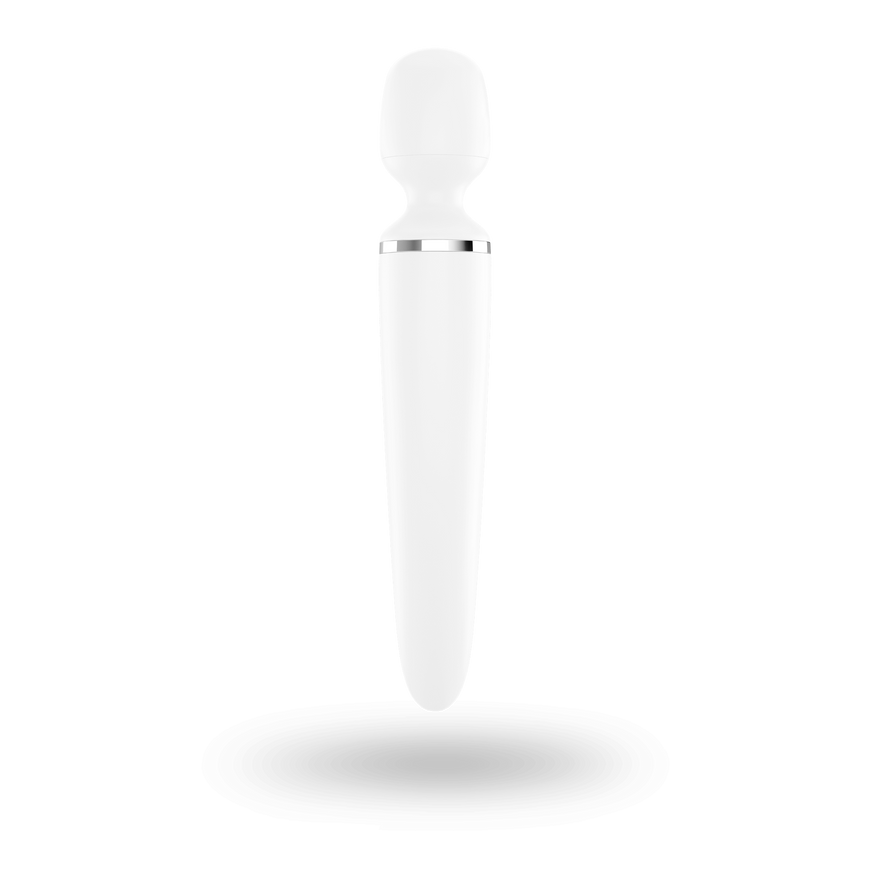 Вибромассажер Satisfyer Wand-er Woman (White/Chrome), водонепроницаемый, мощный, размер XXL