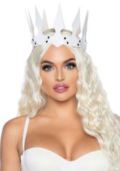 Leg Avenue Faux leather spiked crown White