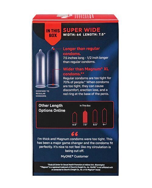 Презервативи MyONE Super Wide 10 шт, картонна коробка