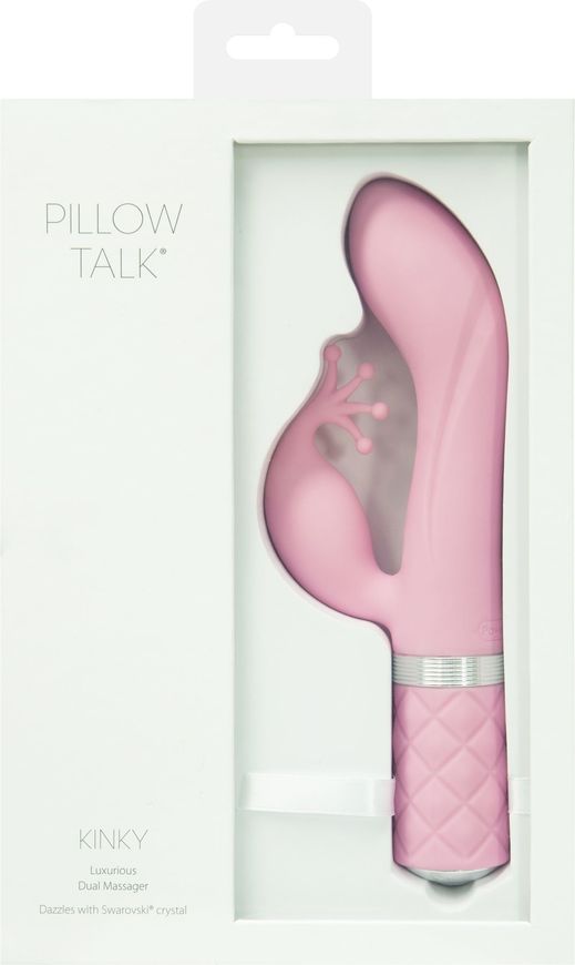 Розкішний вібратор-кролик Pillow Talk - Kinky Pink з кристалом Сваровські, потужний