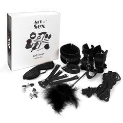 BDSM-набір Art of Sex &ndash; Soft Touch BDSM Set, чорний, 9 предметів