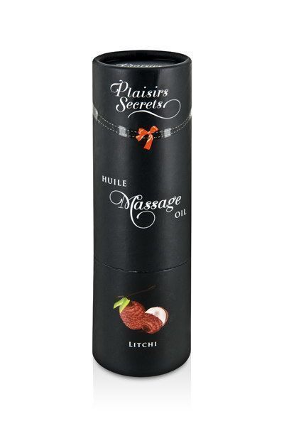 Масажна олія Plaisirs Secrets Litchi (59 мл) з афродизіаками, їстівна, подарункова упаковка