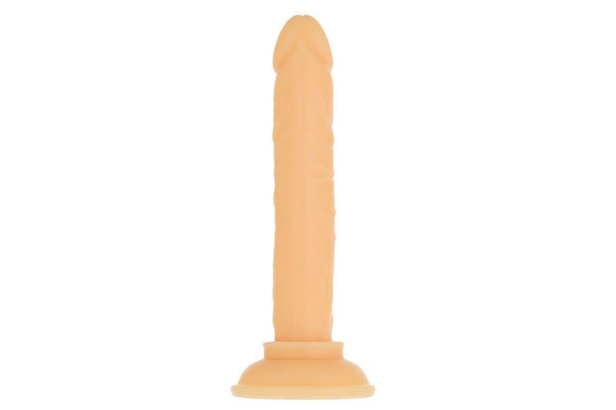 Фалоімітатор ADDICTION Tino 5.25&Prime; Silicone Dildo, присоска, діаметр 1,9 см, віброкуля в подарунок, Тілесний