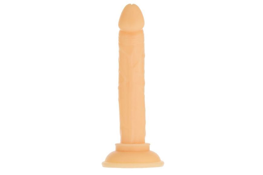 Фалоімітатор ADDICTION Tino 5.25&Prime; Silicone Dildo, присоска, діаметр 1,9 см, віброкуля в подарунок, Тілесний
