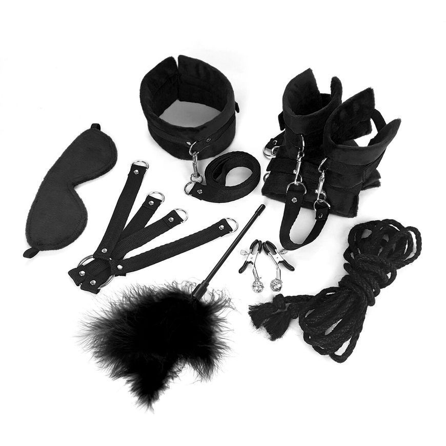 BDSM-набір Art of Sex &ndash; Soft Touch BDSM Set, чорний, 9 предметів